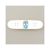 Skateboard Horloge murale - Blanche tête de mort